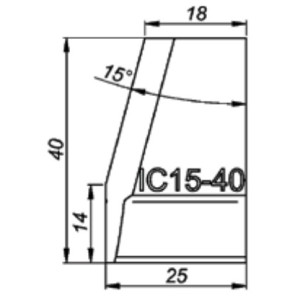 Різець для калібрування 15° від 56 мм Promotech IC15-40 NOZ-000053