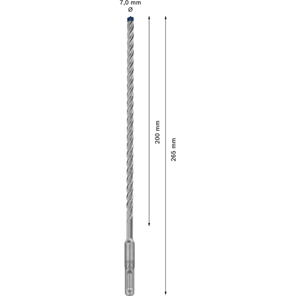 Фото - Бур по залізобетону BOSСH EXPERT SDS Plus-7X 7x200x265 мм