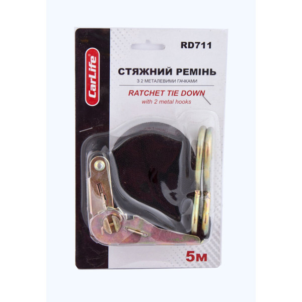 Фото - Стяжний ремінь з замком CarLife RD711 1т, 5м