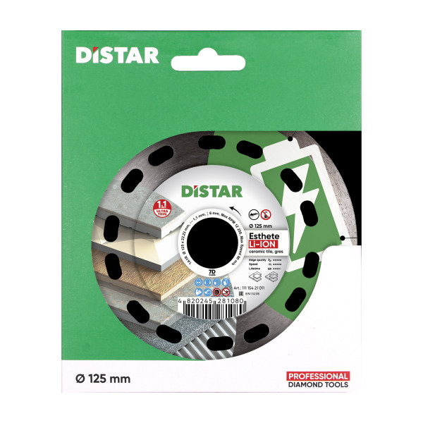 Фото - Диск алмазний вiдрiзний Distar 1A1R 125x1,1/0,9x6x22,23 Esthete Li-Ion