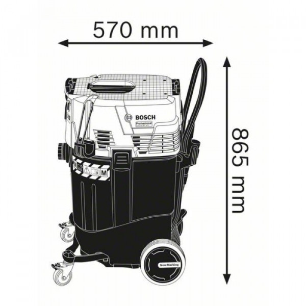 Картинка - Промышленный пылесос Bosch GAS 55 M AFC (06019C3300)