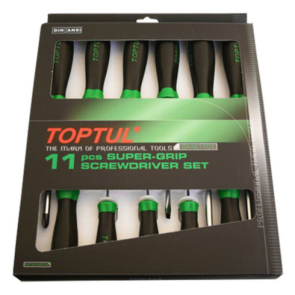 Фото - Набір викруток TOPTUL 11 шт GAAE1101