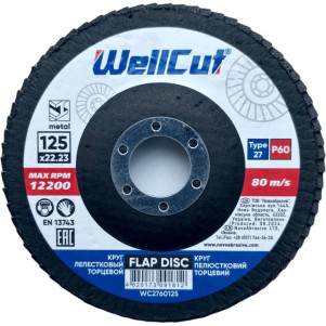 Круг пелюстковий торцевий WellCut 27 125x22,23 мм, P60