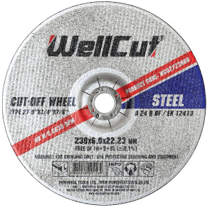 Круг шліфувальний WellCut 27 230х6,0х22,23 мм, по металу