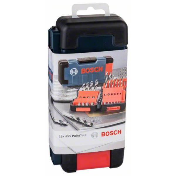 Фото - Набір свердл по металу Bosch HSSPointTeQ 18шт 1-10 мм