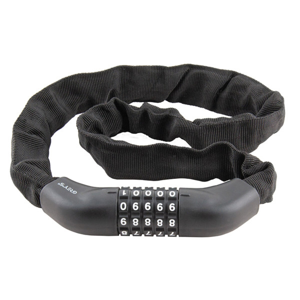 Картинка - Велозамок Grey's цепной кодовый 4*1000мм