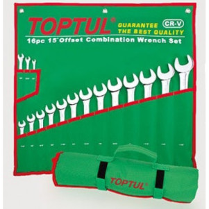 Набір ключів дюймових комбінованих TOPTUL 1/4"-1-1/4" 16 шт GBAA1604