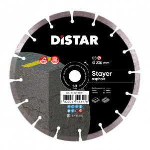 Диск алмазный отрезной Distar 1A1RSS/C3 230x2,6/1,8x10x22,23-16-HIT STAYER