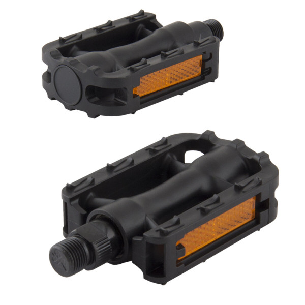 Фото - Велосипедні педалі Grey's із рефлектором із поліпропілену, чорні, 1 пара GR14210