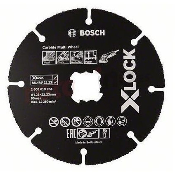Фото - Круг відрізний Bosch X-LOCK Carbide Multi Wheel 125x22.23х1 мм дерево, пластик