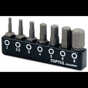 Набор бит TOPTUL 1/4" 7 шт GAAV0701 Набор бит TOPTUL 1/4" 7 шт GAAV0701