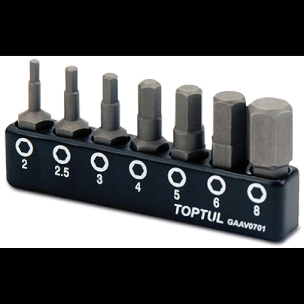 Картинка - Набор бит TOPTUL 1/4" 7 шт GAAV0701