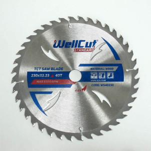 Пиляльний диск WellCut 230x22,23 мм, 40Т