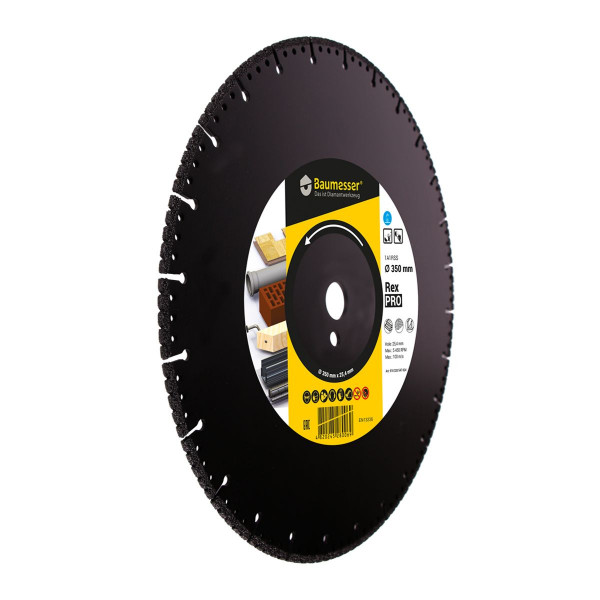 Картинка - Круг алмазный отрезной 1A1RSS V 350x3,5/2,5x6x25,4 Pro Rex