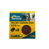Картинка 1 - Шлифовальный круг на липучке NovoAbrasive 225 мм, P320, 8 отверстий, набор 5 шт.