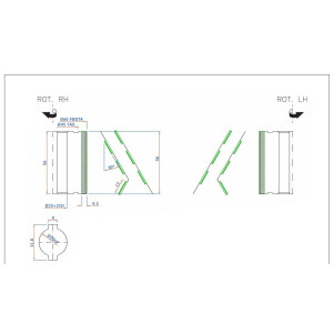 Фреза насадна DIA D = 60 l = 56 d = 25 + 2CH Z = 2 + 2 H = 4,5 LH без фаски DGM