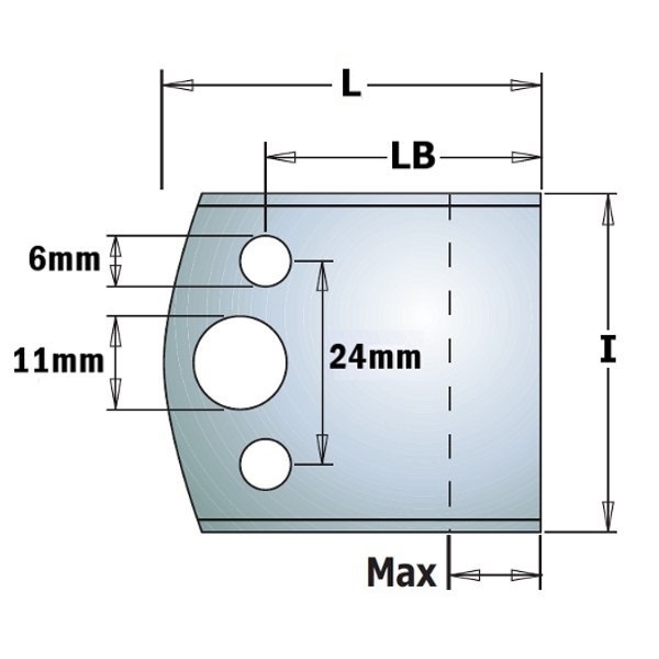 Картинка - Нож HSS 50x34x46 HSS (690.599)