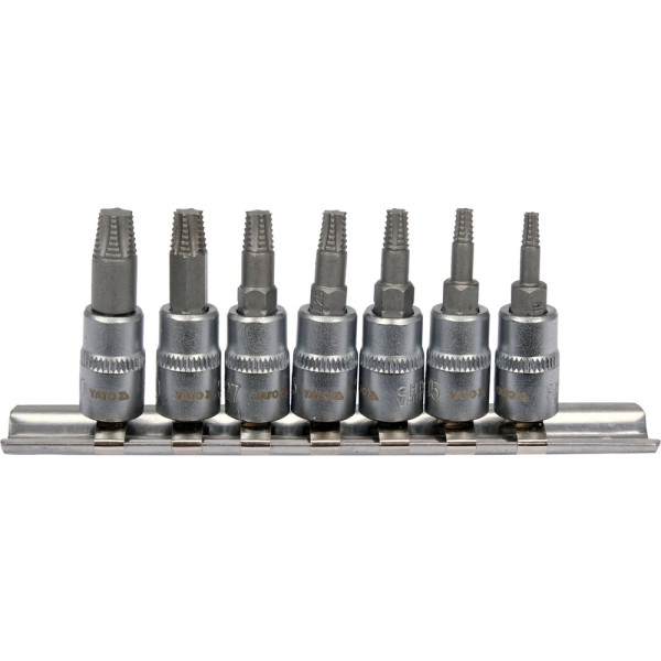 Фото - Набір естракорів з насадкою YATO TORX 1/4" 7 шт YT-04581