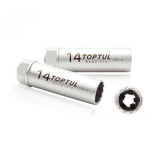 Картинка - Головка свечная TOPTUL 12-гранная 3/8" 14 мм BAAX1214