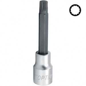 Головка с насадка TOPTUL SPLINE M12 L100 мм 1/2" BCJA1612