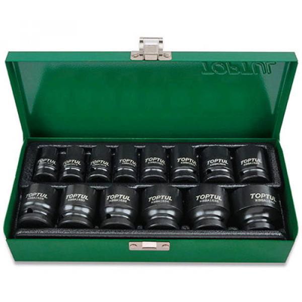 Фото - Набір головок ударних дюймових TOPTUL 1/2" 14 шт GEAD1401