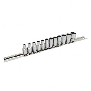 Набор головок на планке TOPTUL 12-гранных 1/4" 4-13 мм 12 шт GAAQ0801U-12