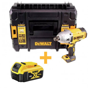 Аккумуляторный ударный гайковерт DeWALT DCF897NT+DCB184