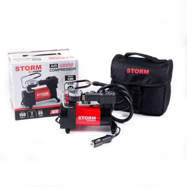 Фото - Компресор автомобільний Storm Air Power 7 Атм 35 л/хв 150 Вт