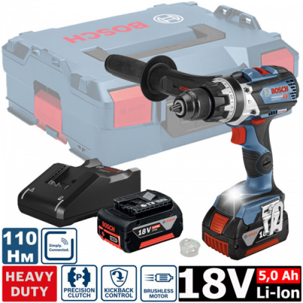 Фото - Акумуляторний ударний дриль-шуруповерт Bosch GSB 18V-110 C