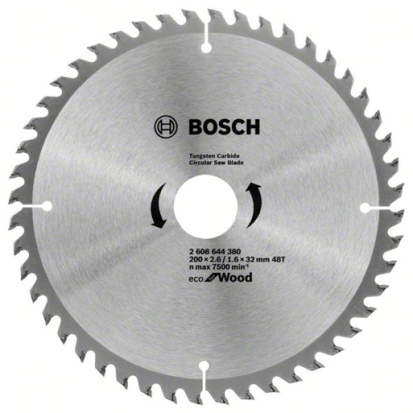Картинка - Пильный диск Bosch Eco for Wood 200x2.5x32-48T (2608644380)