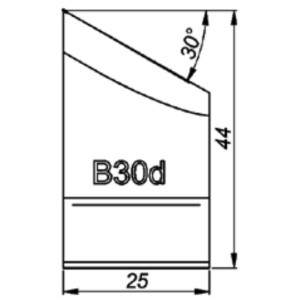 Резец для внешней фаски стали 30° Promotech B30d NOZ-000033