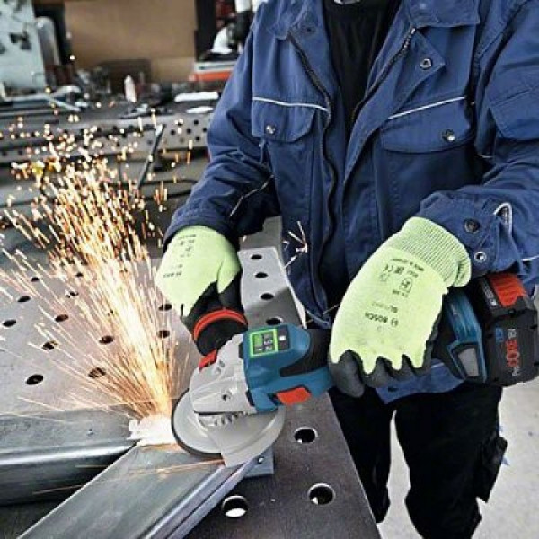 Картинка - Аккумуляторная угловая шлифмашина Bosch GWS 18V-15 SC (06019H6100)