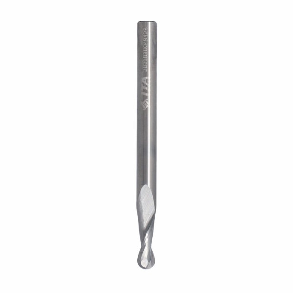 Картинка - Фреза ITA TOOLS VHM Z2 D=5 I=12 L=60 S=5 RH чистовая, радиус R=2,5 для алюминия SQ31.05.012.060.05R