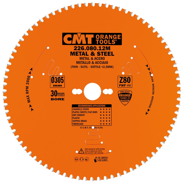 Картинка - Пила CMT HM 216x30x2,2/1,8 Z=64 8°FWF для стали 226.216.64M