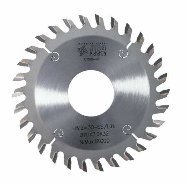 Картинка - Пила ITA TOOLS D=110 F=32 Z=30 K/P=3,2/2,2 Зуб: L позитив PKA.110032030.P0L
