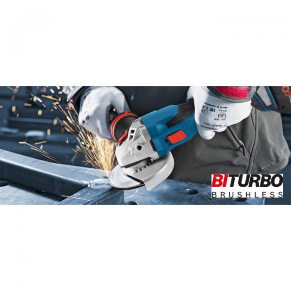 Картинка - Аккумуляторная угловая шлифмашина Bosch GWS 18V-15 SC (06019H6100)