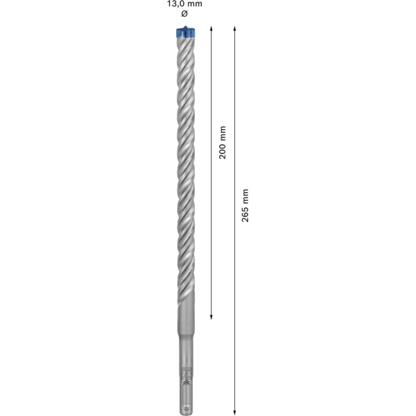 Картинка - Бур по железобетону BOSCH EXPERT SDS Plus-7X 13x200x265 мм