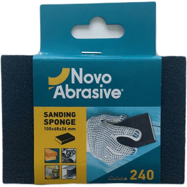 Фото - Шліфувальна губка NovoAbrasive 100х68х26 мм, Р240