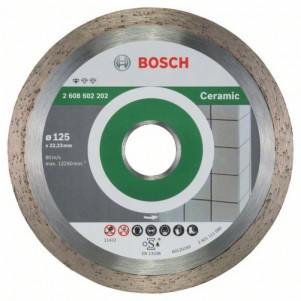 Круг алмазный отрезной Bosch PF Ceramic 125х22.23 керамика (2608602202)