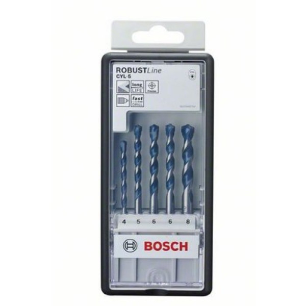 Фото - Набір сведрл Bosch 4.5.6.6.8 мм 5 шт