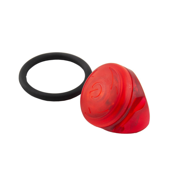 Картинка - Фонарик на велосипед задний Grey's 0,5W LED 3 режима работы 2XCR2032