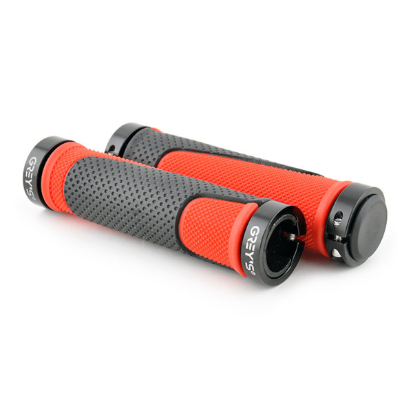 Картинка - Грипсы руля Grey's с резиновым покрытием 130мм черно-красные 2шт