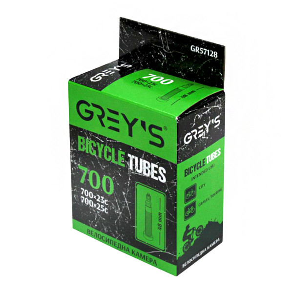 Картинка - Камера для велосипеда Grey's 28"х1 (700x23c) AV 35мм