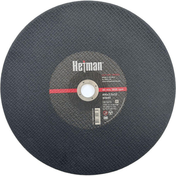 Фото - Круг відрізний Hetman 41 400 х 3,5 х 32, по металу