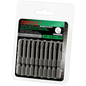 Набор бит TOPTUL 1/4" 50 мм 10 шт FSMA0802G Набор бит TOPTUL 1/4" 50 мм 10 шт FSMA0802G