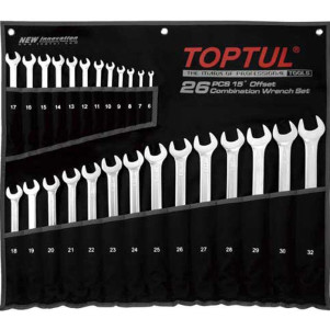 Набір ключів комбінованих TOPTUL 6-32 мм 26 шт GPAA2602