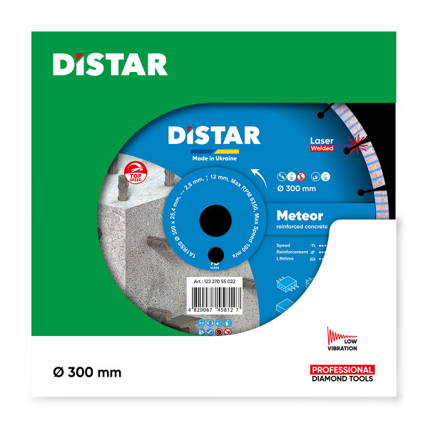 Картинка - Диск алмазный отрезной Distar 1A1RSS/C3-W 300x2,8/1,8x25,4-11,5-21-ARPS 40x2,8x10+2 R145 Meteor