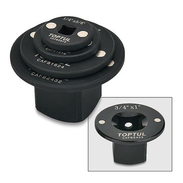 Фото - Набір магнітних перехідників TOPTUL 1/4"-1" 4 шт GAAR0404
