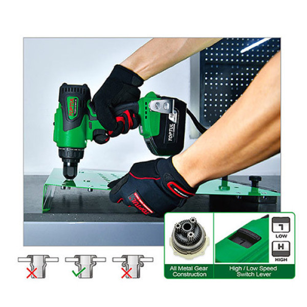 Фото - Акумуляторний заклепочник TOPTUL M4-M6 KPN-006ME