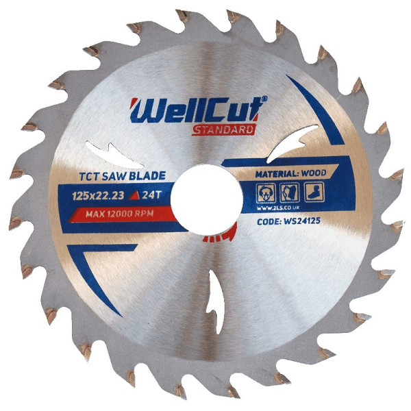 Картинка - Пильный диск WellCut 125 x 22,23 мм, 24T
